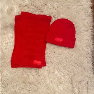 red hat and scarf set